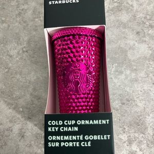 Starbucks 2022 holiday sangria berry bling studded keychain